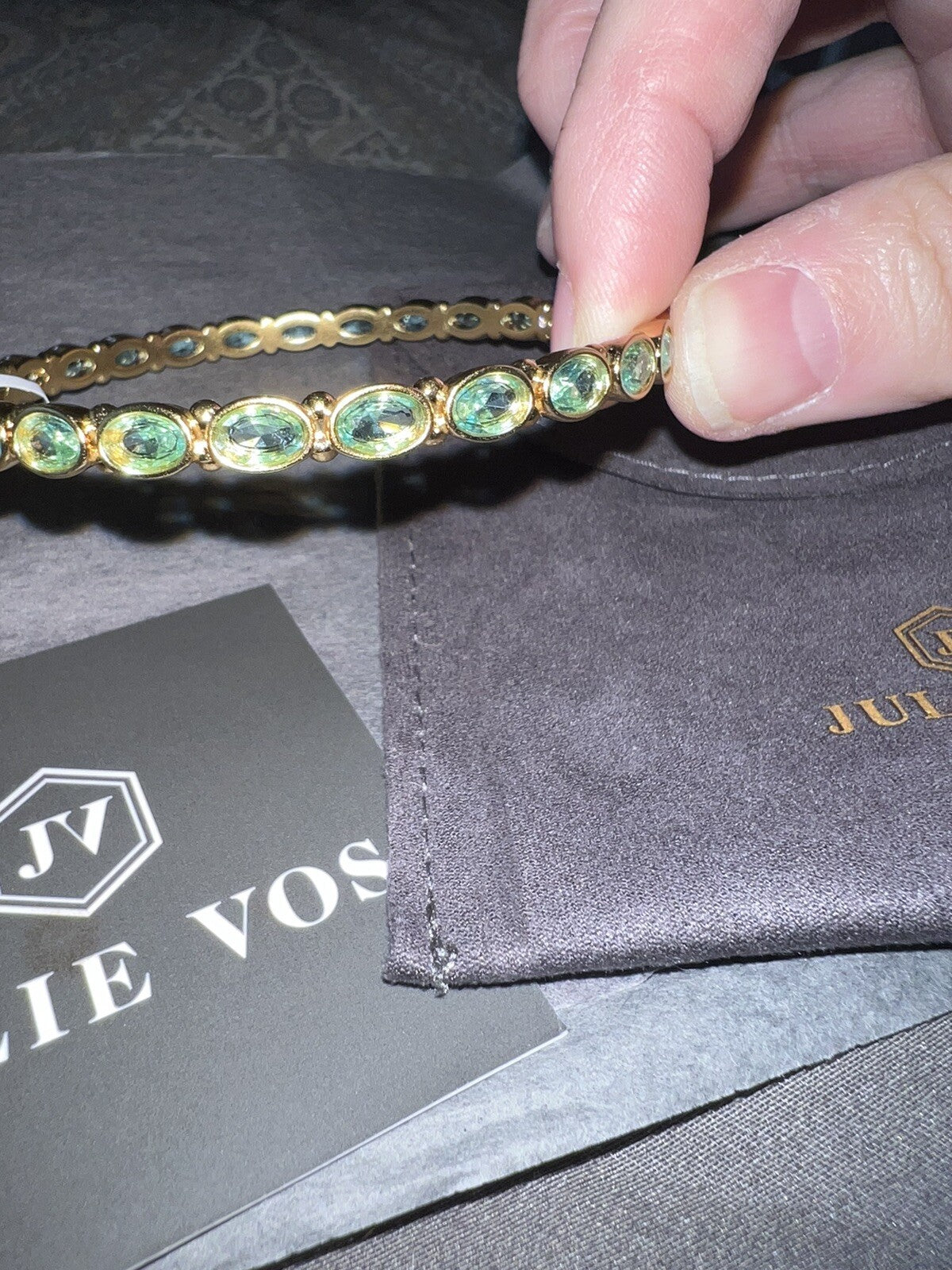 Julie Vos Mykonos Bahamian Blue Bangle Bracelet Sz M Julie Vos