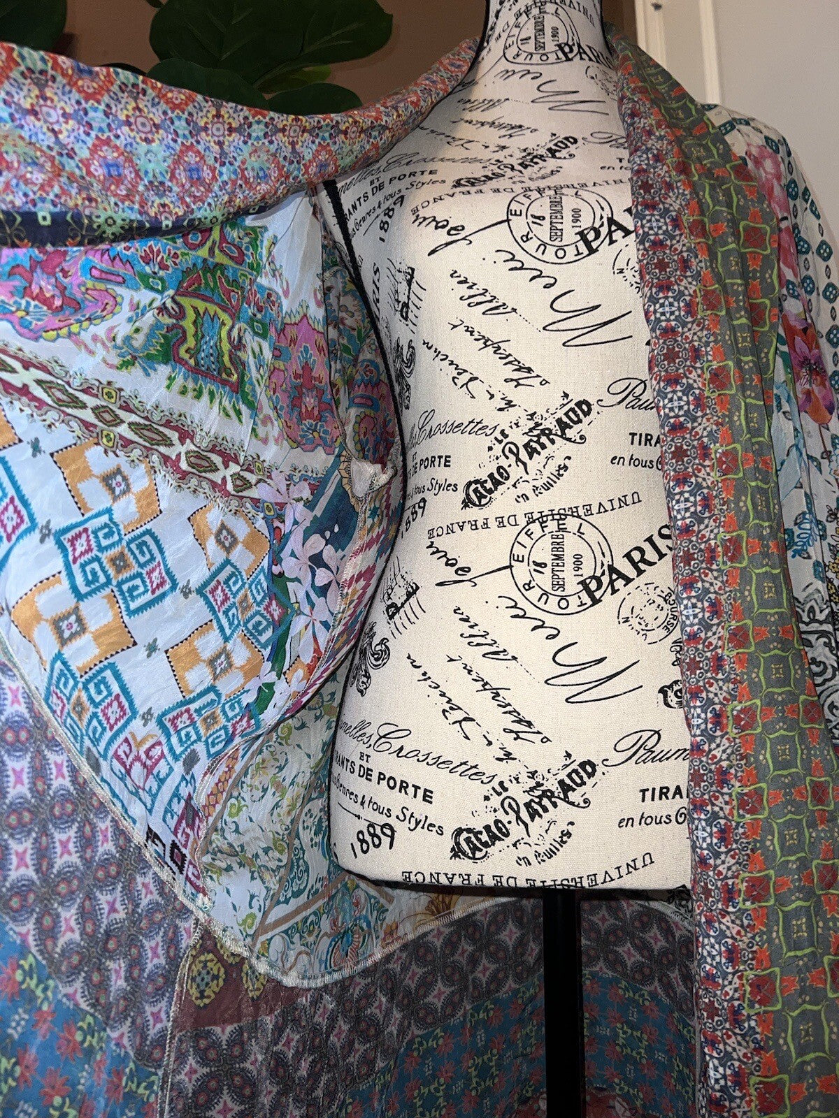 Johnny Was L Large Silky Kimono Top Gorgeous Great Condition Johnny Was