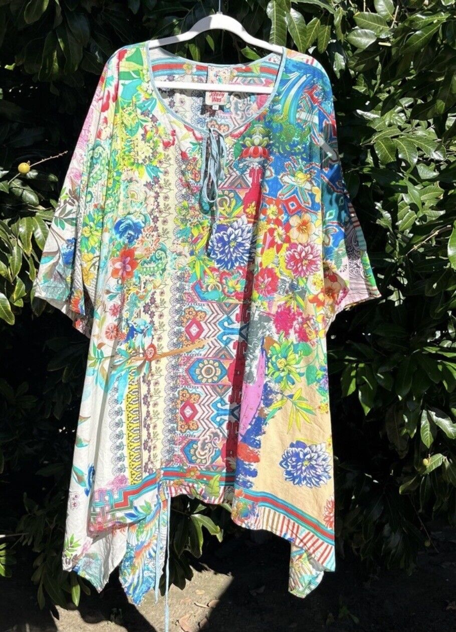 Johnny Was 3x Tunic Top With Kimono Sleeves