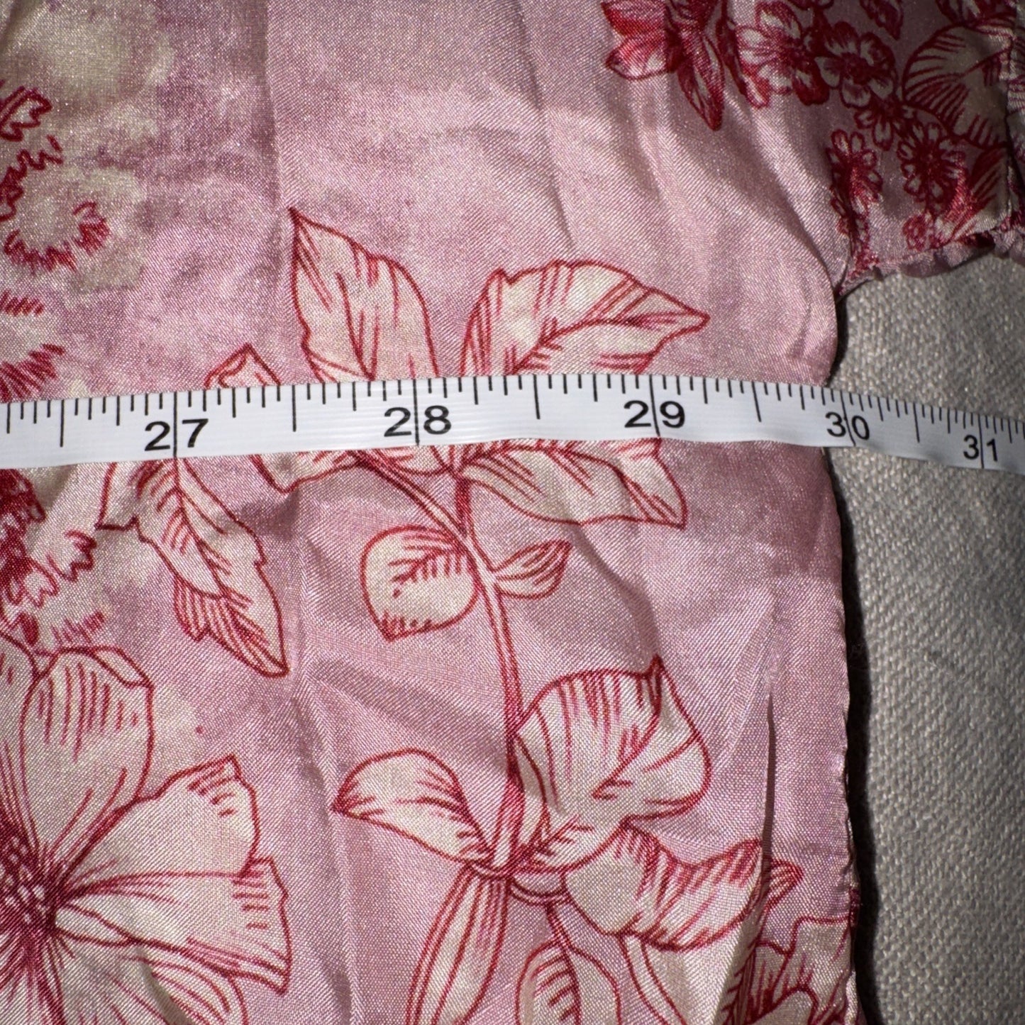 Johnny Was XL Pink & White 100% Silk Blouse Top Tunic Shirt Toile Lace Johnny Was