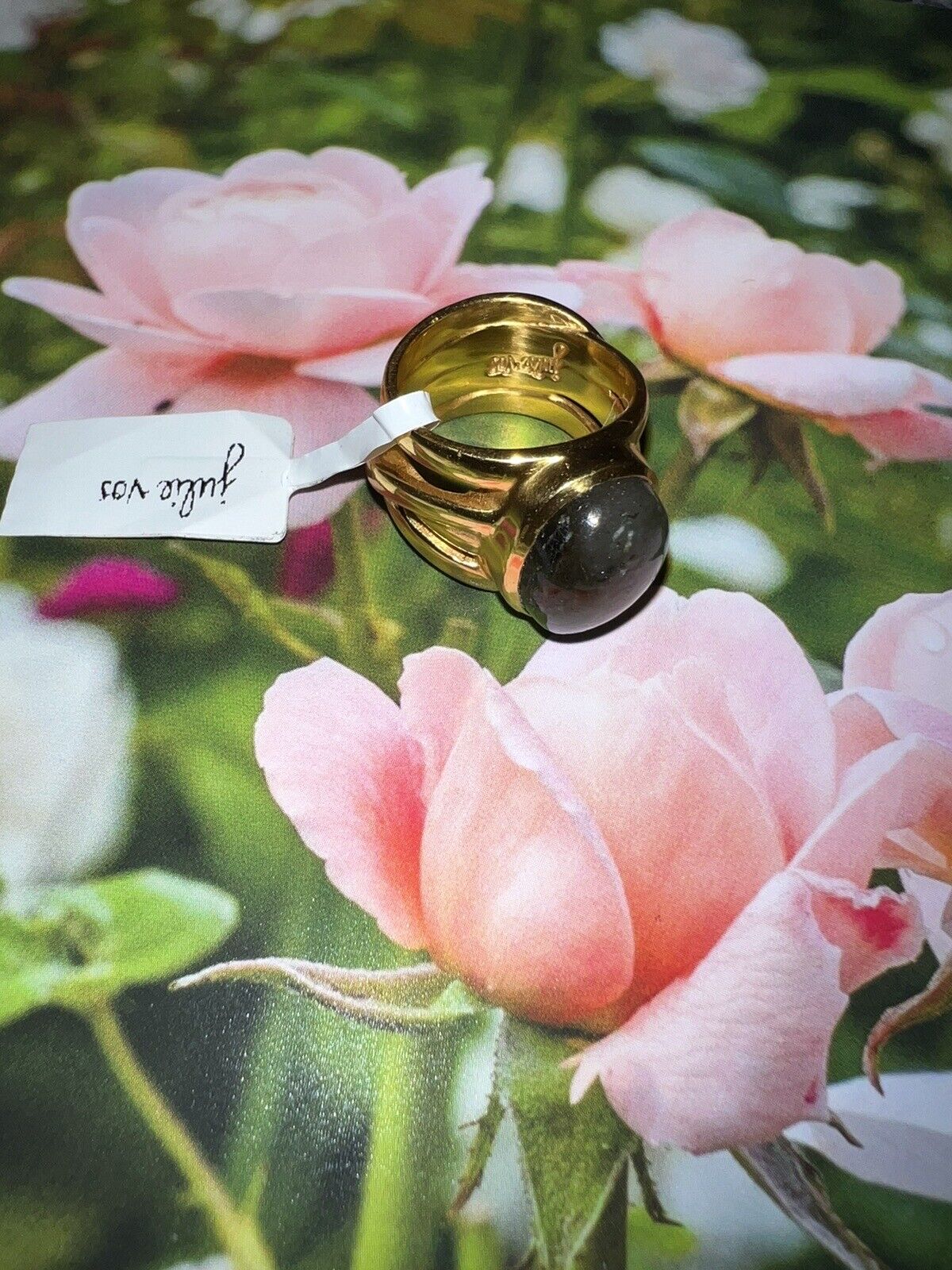 Julie Vos Sz 5 Labradorite & 24k Gold Plated Ring