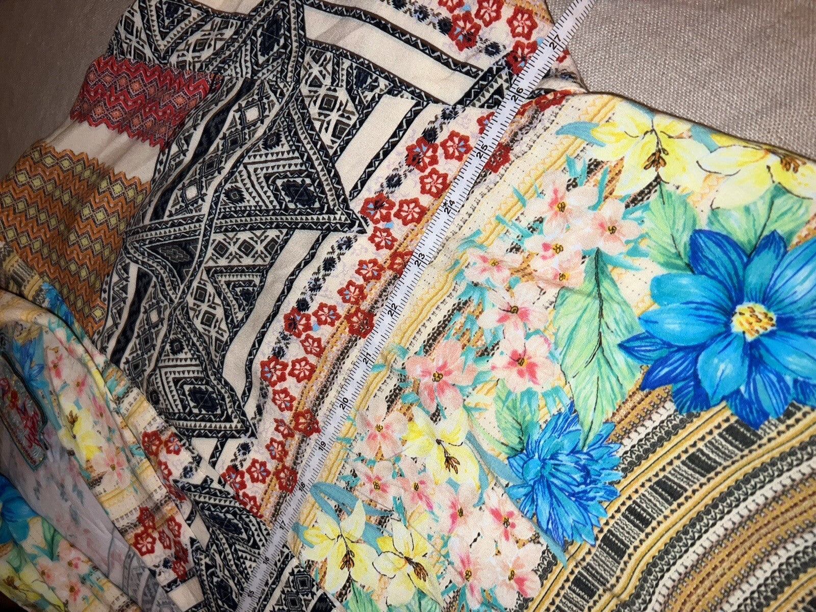 Johnny Was XL Patchwork Floral Kimono Cardigan Soft & Flowy Wrap Jacket Top Johnny Was