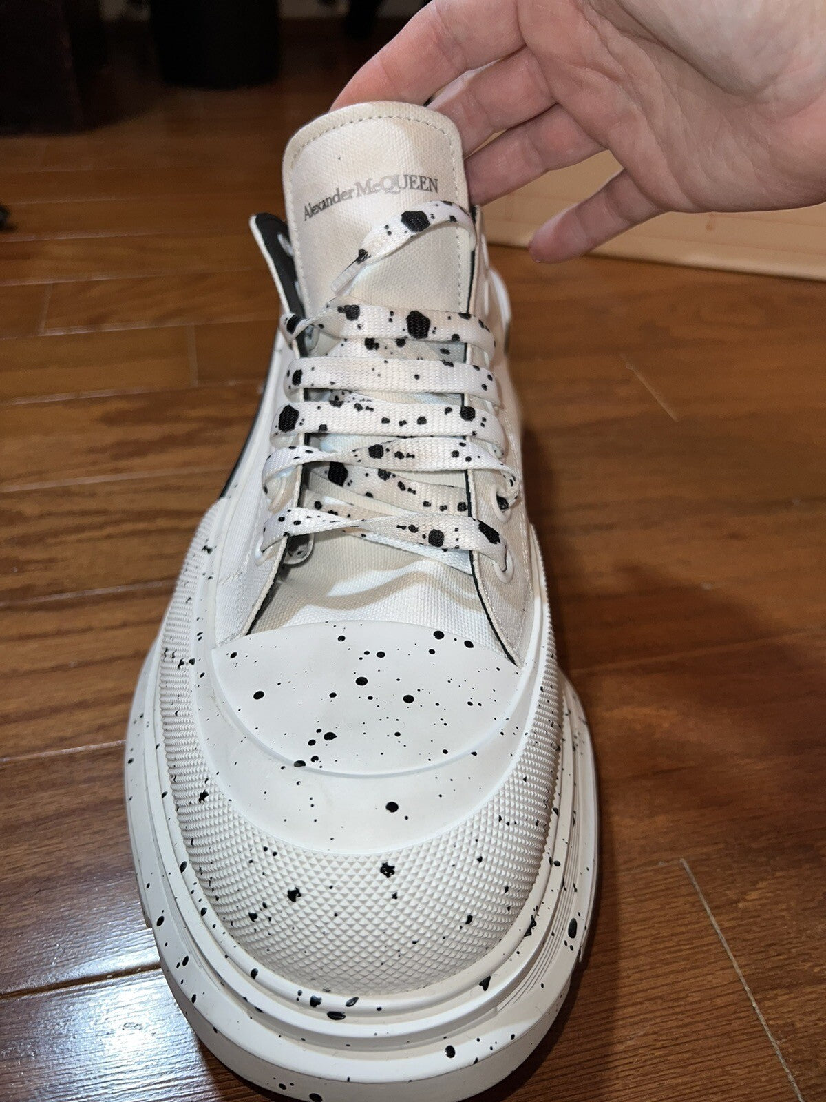 Alexander McQueen Tread Slick Speckled Sneakers  Retail $720 sz 49 US 16 4 Alexander McQueen