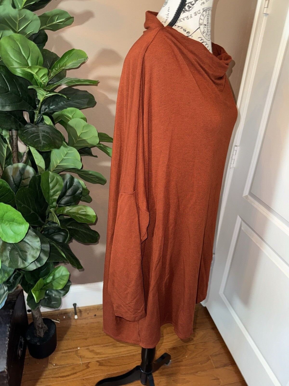 Bryn Walker Burnt Orange Rust Dolman Sleeve Tunic Top XL 1X MSRP $190 Bryn Walker