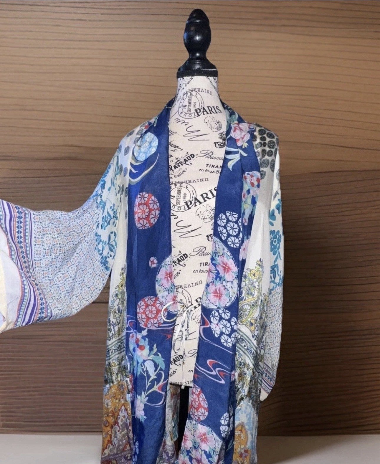 Johnny Was 1X Plus 100% Silk Kimono Wrap Cardigan Jacket Bohemian Luxury Johnny Was