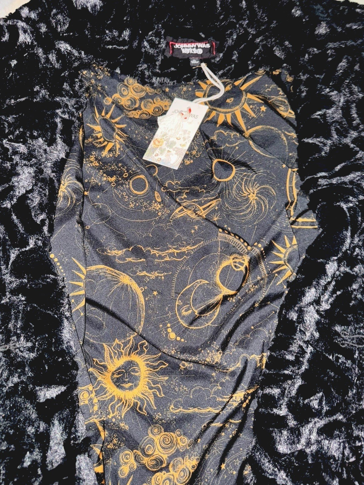 Johnny Was XL Black Rose Faux Fur Coat Jacket Wrap Silk Lining Pockets Johnny Was