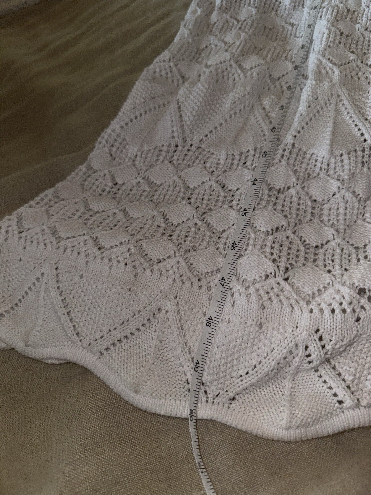 Johnny Was XL 1X White Crochet Long Kimono Duster Cover Up Wrap Lightweight Cool Johnny Was