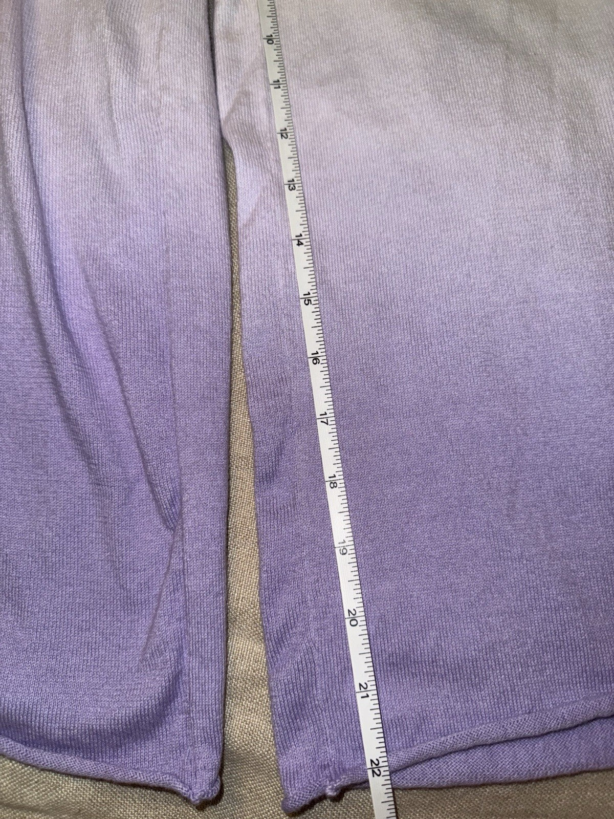 Johnny Was 3pc Set L Large Purple Whit Blue Dip Dye Kimono Tank & Wide Leg Pants Johnny Was