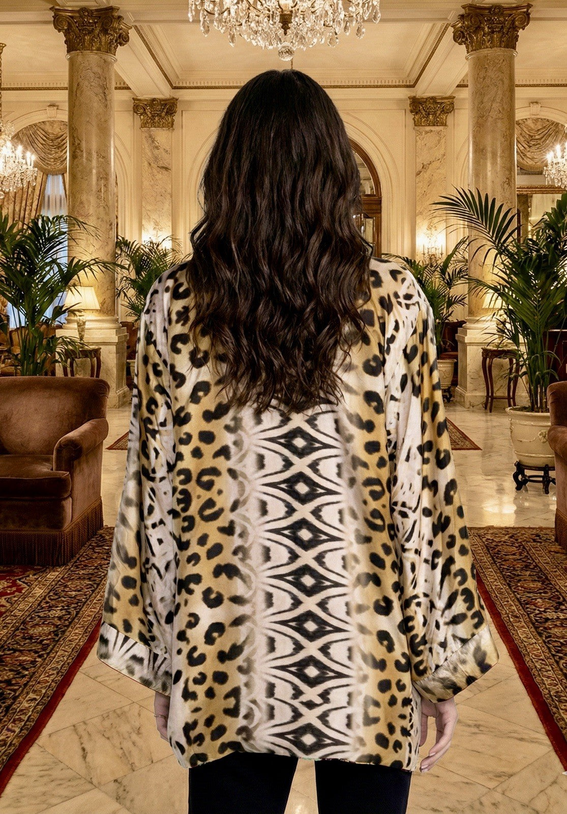 Johnny Was XL Red Burnout Velvet Kimono REVERSIBLE Jacket $550 Retail Johnny Was