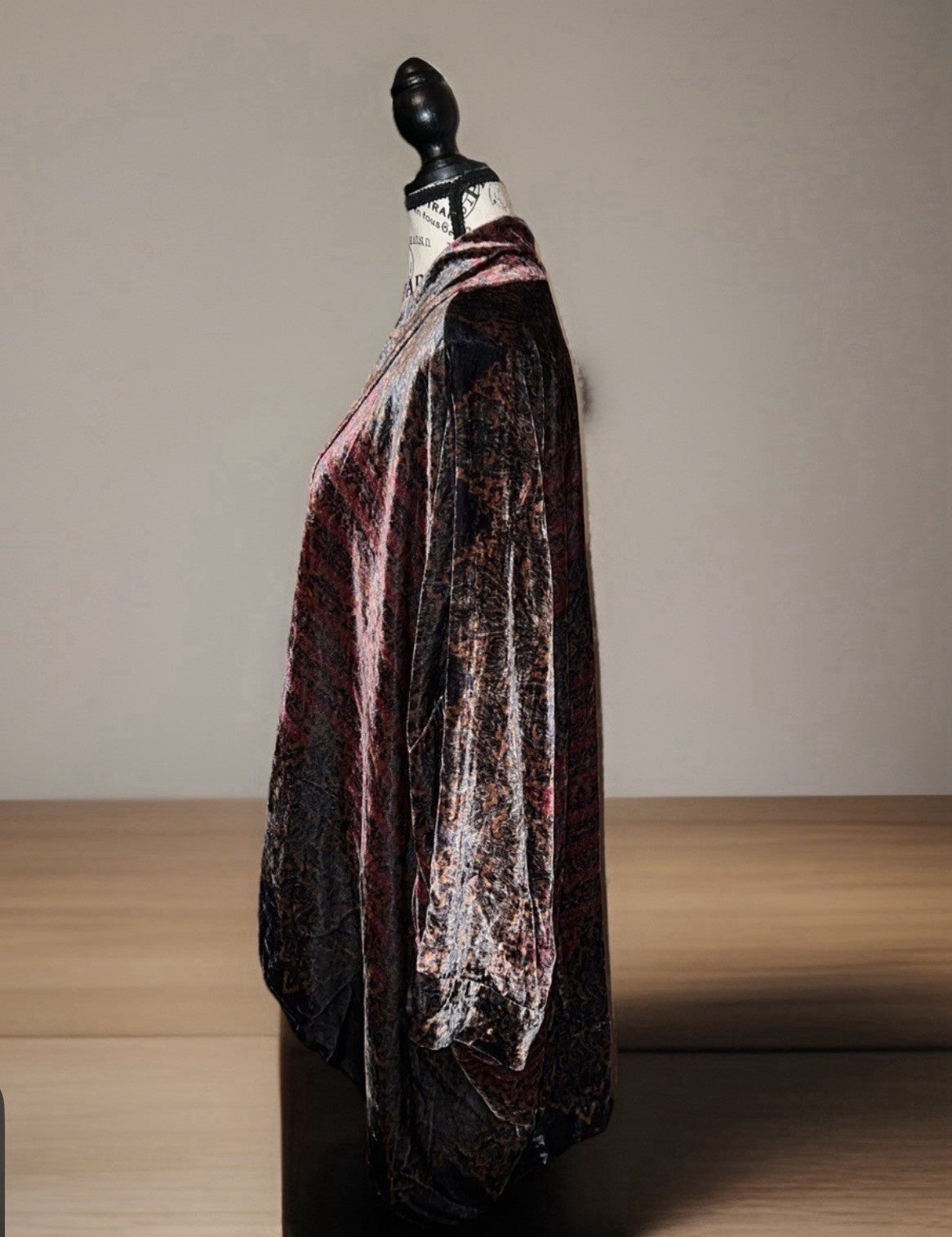 Johnny Was Black & Red Velvet Sz 3X 3XL Kimono Wrap Gorgeous Colors Johnny Was