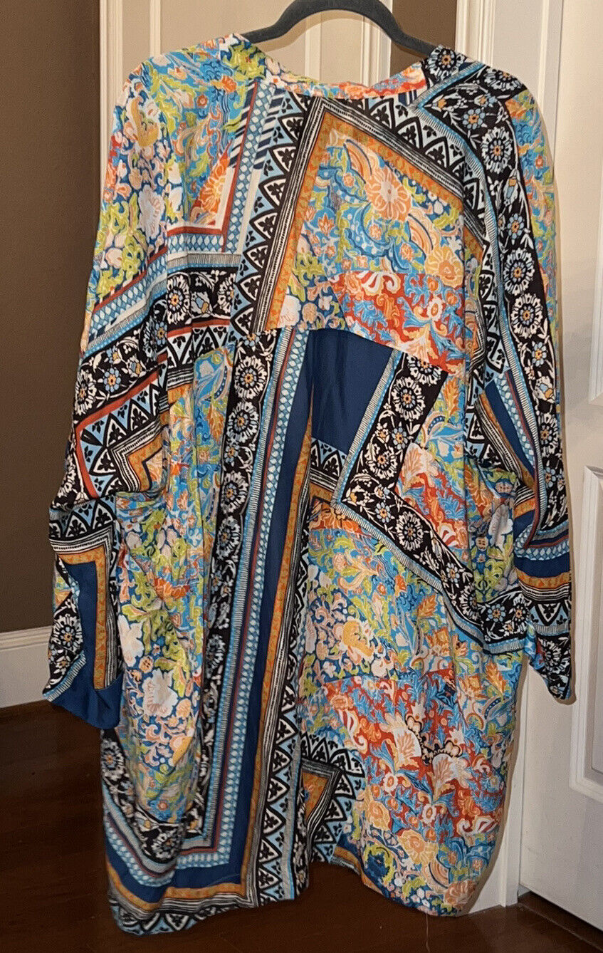 Johnny Was Silky Kimono Gorgeous Flowy & Elegant Sz XL 1X