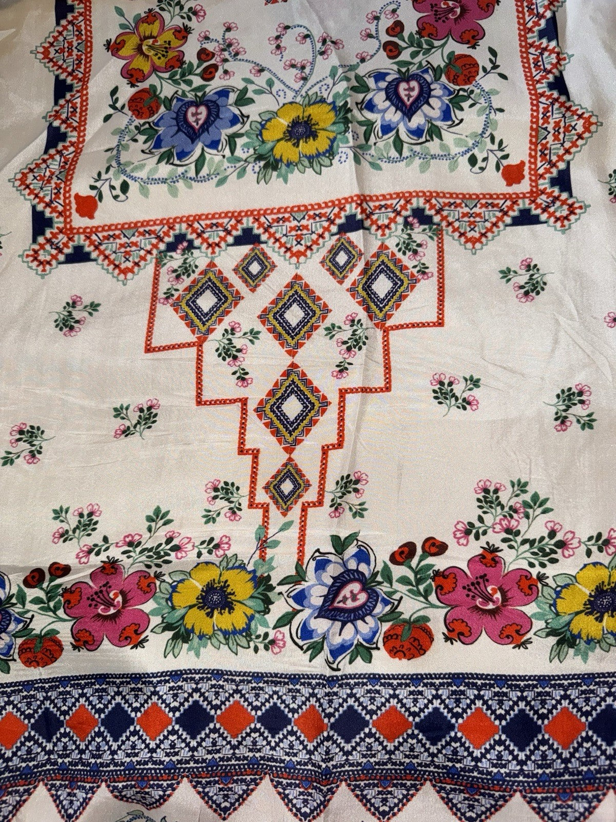 Johnny Was XXL Kimono Jacket Wrap Lightweight Cool OVERSIZED Red White & Blue Johnny Was