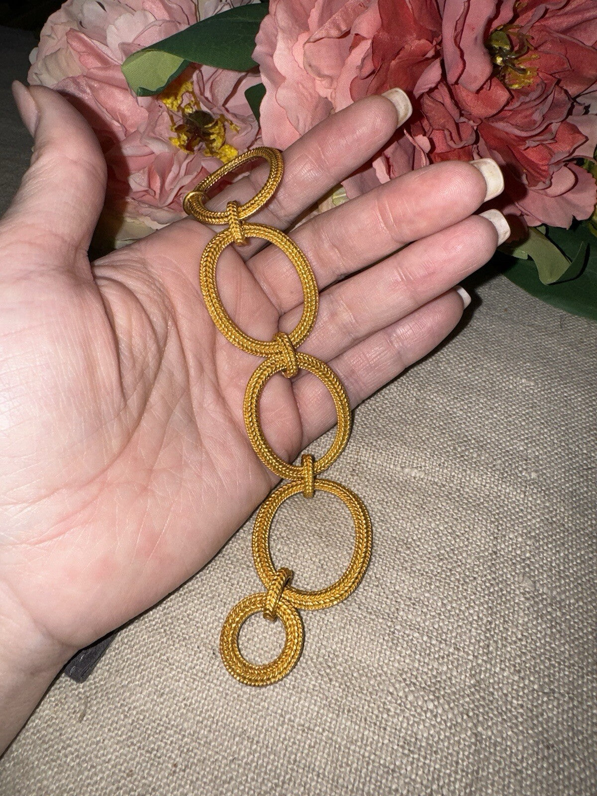 Julie Vos Open Link 24k Gold Plated Toggle Chain Bracelet Julie Vos