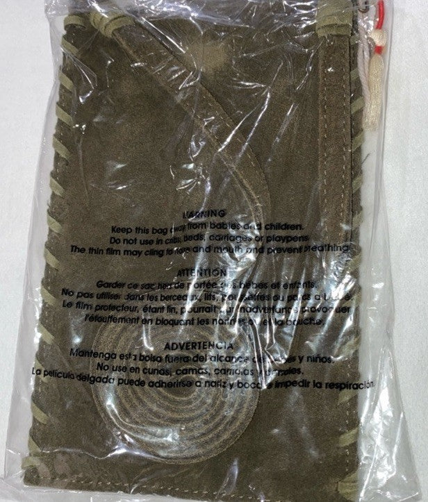 Johnny Was Olive Suede Leather Cell Phone Crossbody Bag Purse Pouch Wallet Johnny Was