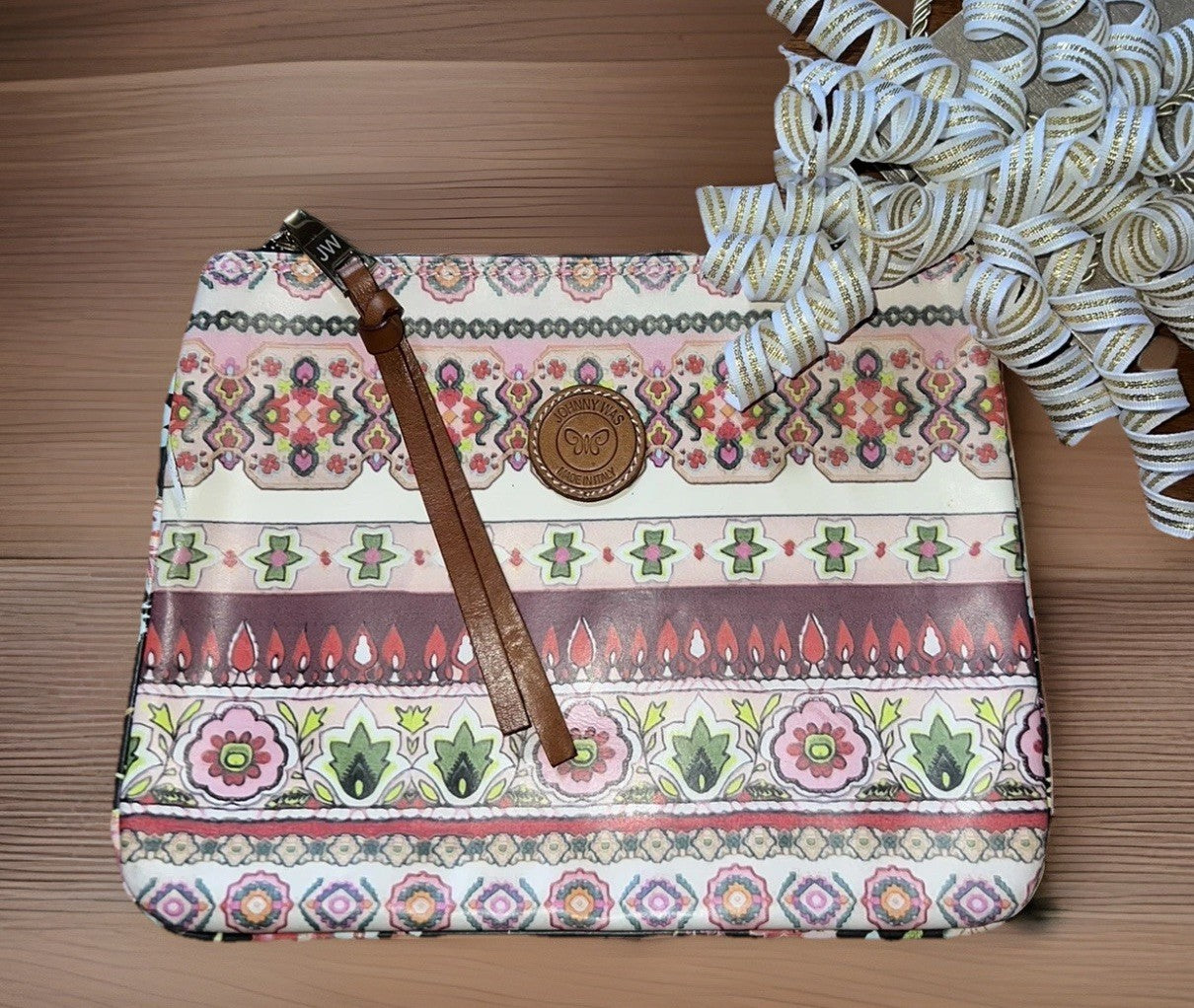 New Johnny Was Clutch Purse Makeup Bag Travel Pouch New W/ Slight Imperfection Johnny was