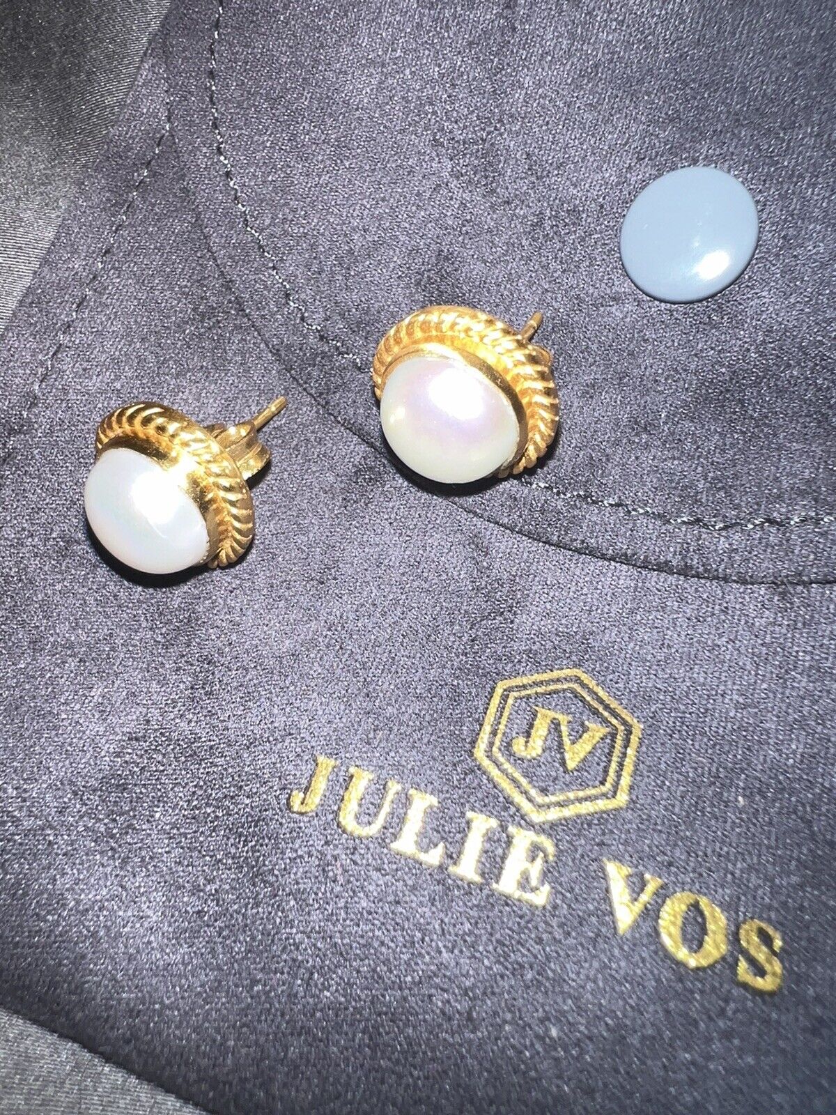 NEW Julie Vos Pearl Stud Earrings NWOT  CLASSIC