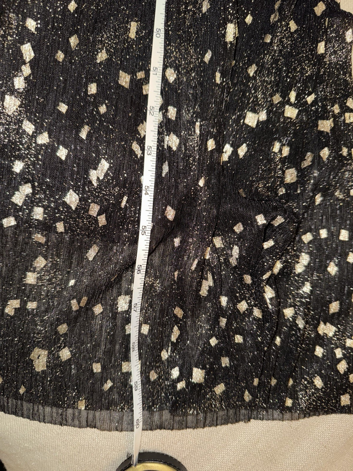 Johnny Was L Black & Gold Long Maxi Party Dress Sleeveless Pair W/ Kimono Johnny Was