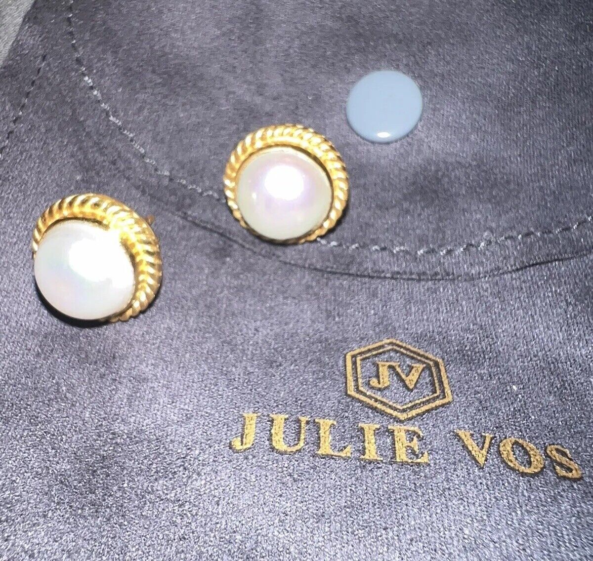 NEW Julie Vos Pearl Stud Earrings NWOT  CLASSIC