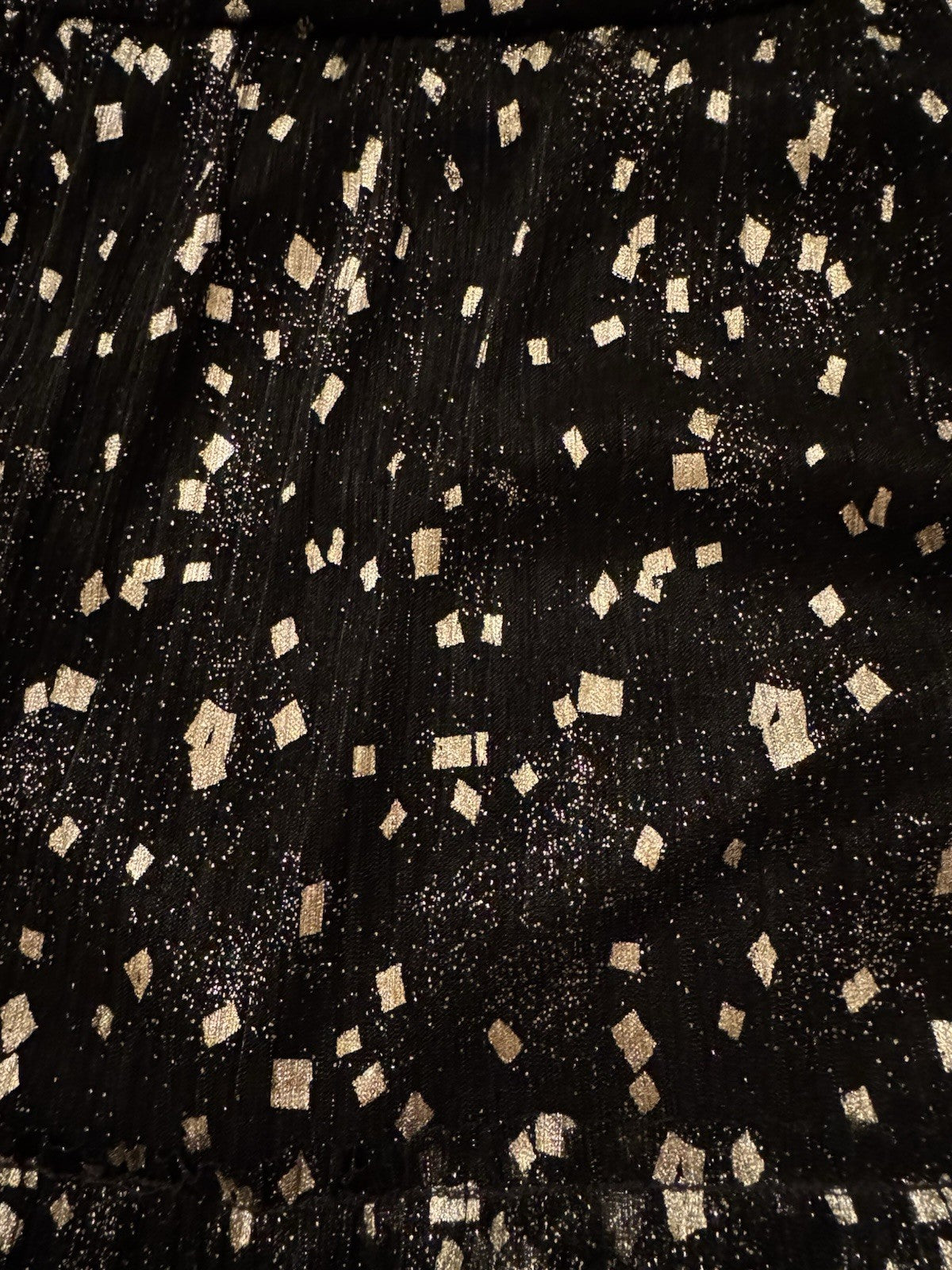 Johnny Was L Black & Gold Long Maxi Party Dress Sleeveless Pair W/ Kimono Johnny Was