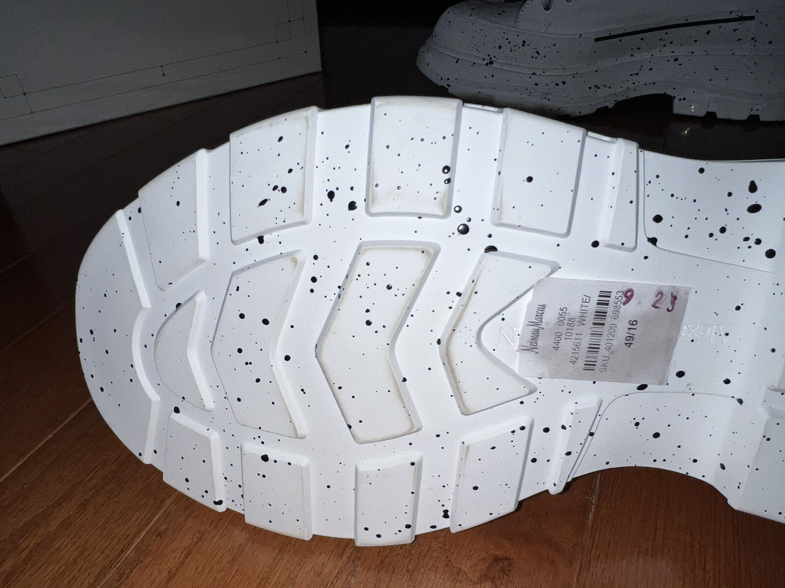 Alexander McQueen Tread Slick Speckled Sneakers  Retail $720 sz 49 US 16 5 Alexander McQueen