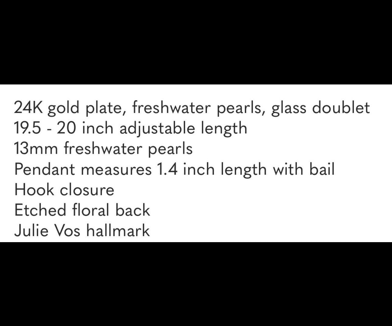 Julie Vos Freshwater Pearl & Ruby Red 24k Gold Plate Statement Necklace WOW! Julie Vos