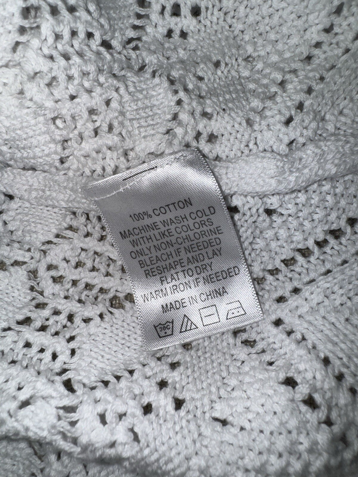 Johnny Was XL 1X White Crochet Long Kimono Duster Cover Up Wrap Lightweight Cool Johnny Was