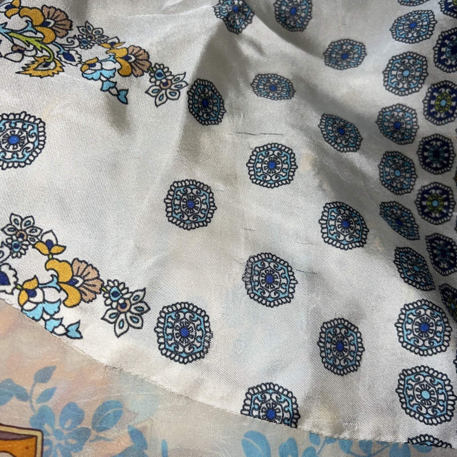 Johnny Was Pl Petite Large 100% Silk Kimono Wrap Jacket Cardigan FLAWS READ Johnny Was