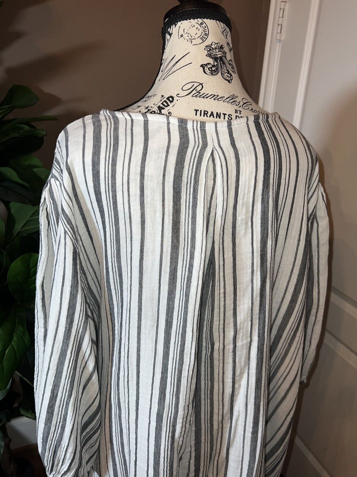 Bryn Walker Black & White Kimono Sleeve Tunic Top Mini Dress 2XL  $198