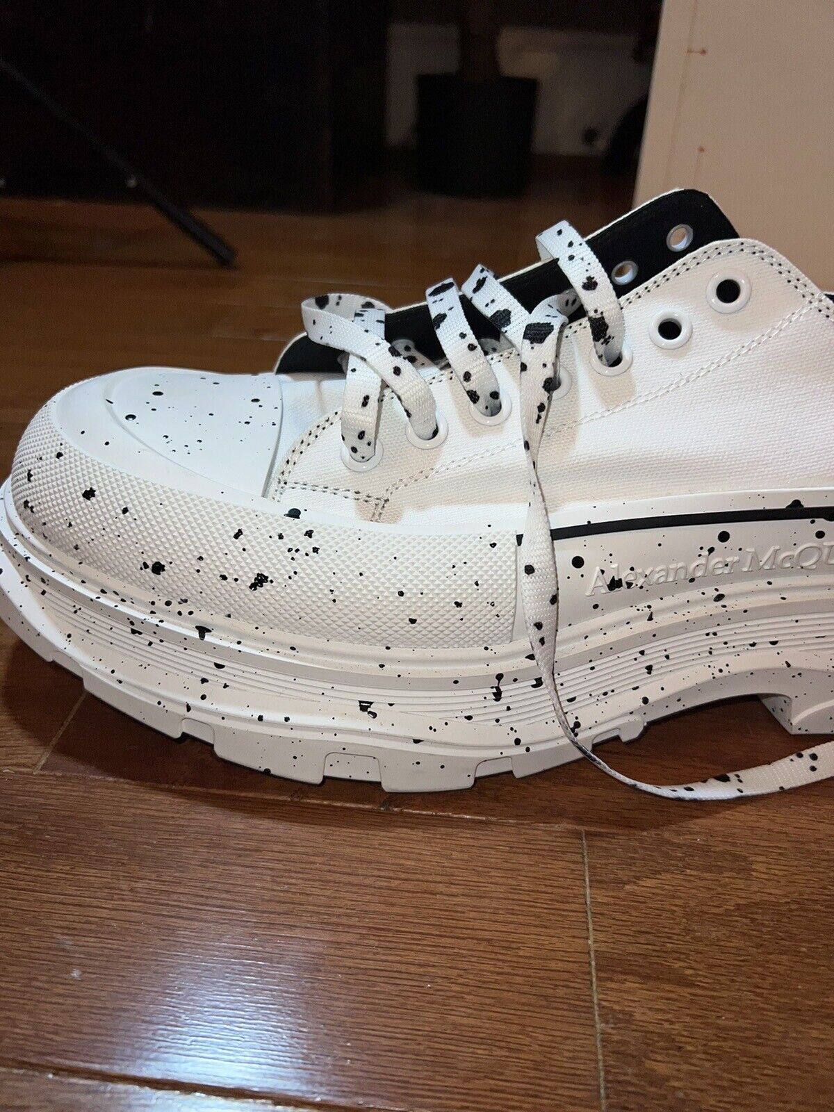 Alexander McQueen Tread Slick Speckled Sneakers  Retail $720 sz 49 US 16 3