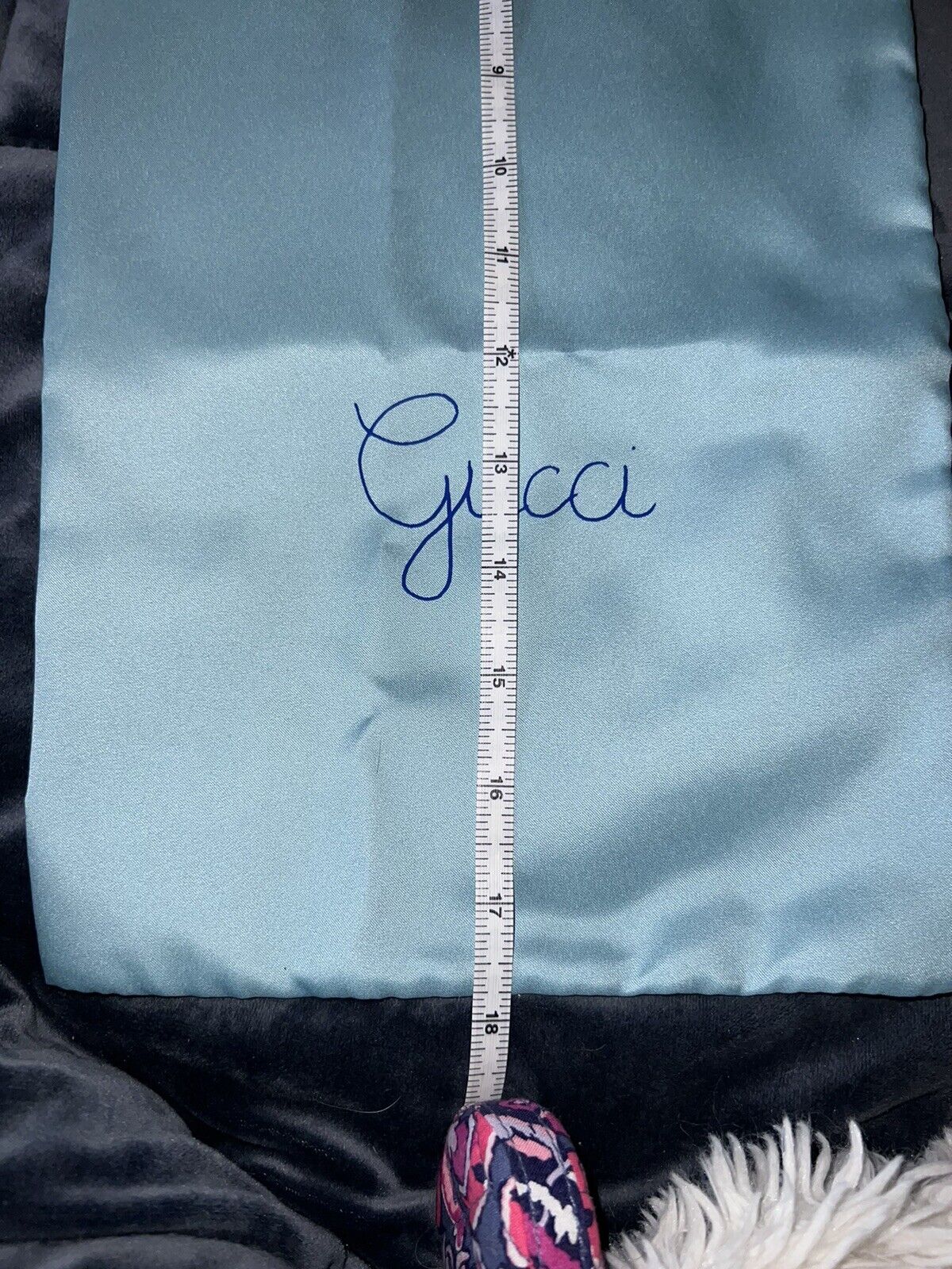 Gucci Silk Drawstring Soft Blue Shoe Bag Dust Cover  (2 availible)