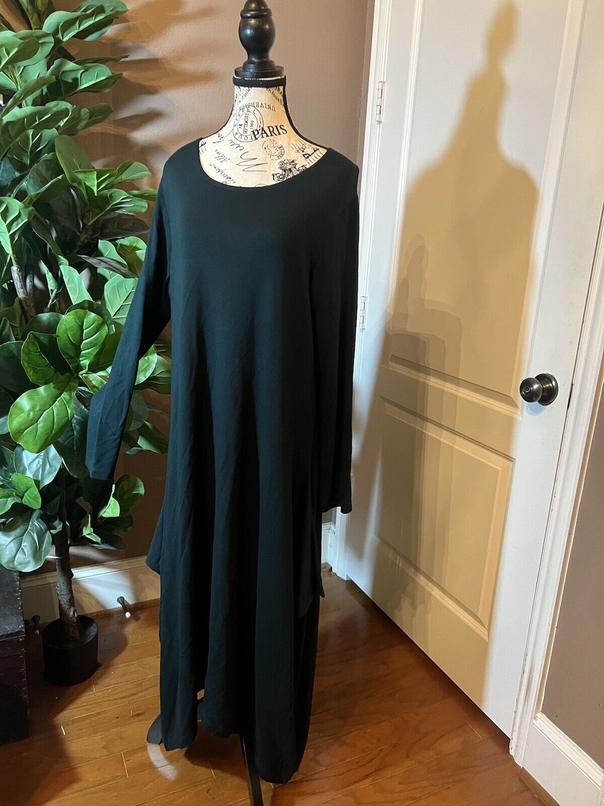 Bryn Walker Green Dolman Sleeve Maxi Dress Batwing L Large  MSRP $198