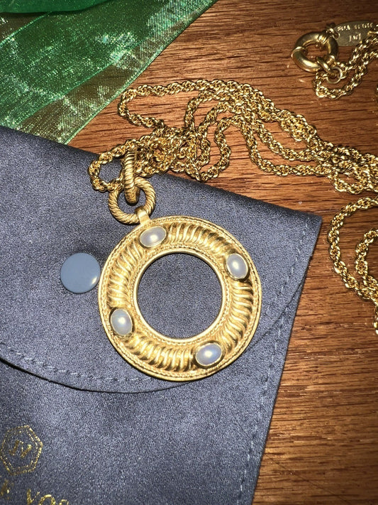 Julie Vos 24k Gold Plate & Pearl Long Necklace  Matching Earrings Availi Julie Vos