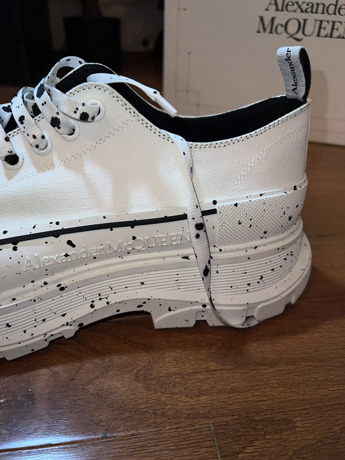 Alexander McQueen Tread Slick Speckled Sneakers  Retail $720 sz 49 US 16 4 Alexander McQueen