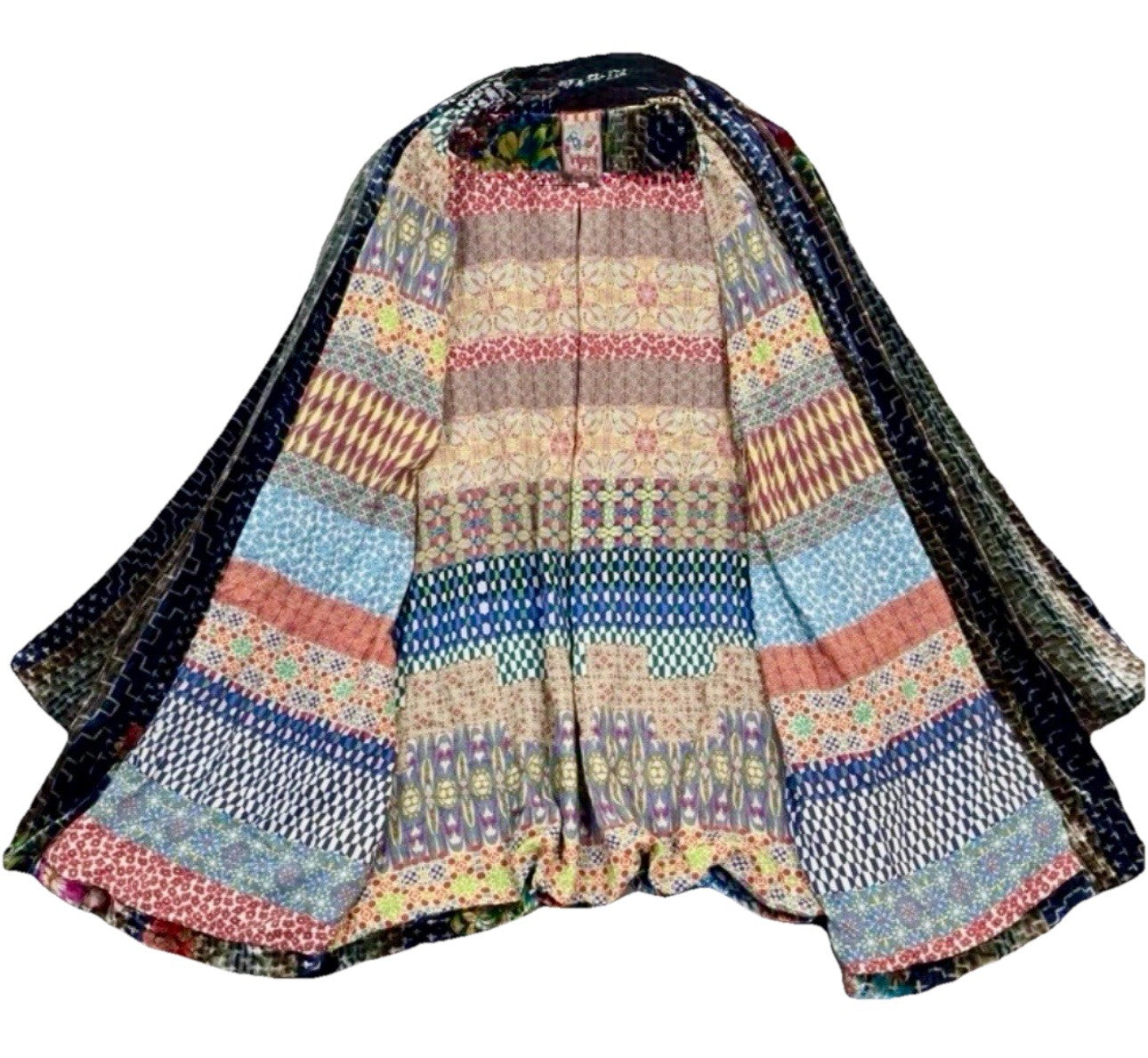 Johnny Was XXL Plus Velvet & Silk Kimono Wrap Jacket Cardigan Duster Floral Johnny Was