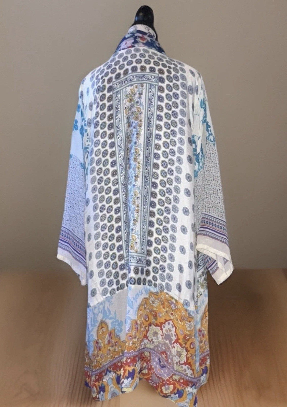 Johnny Was 1X Plus 100% Silk Kimono Wrap Cardigan Jacket Bohemian Luxury Johnny Was