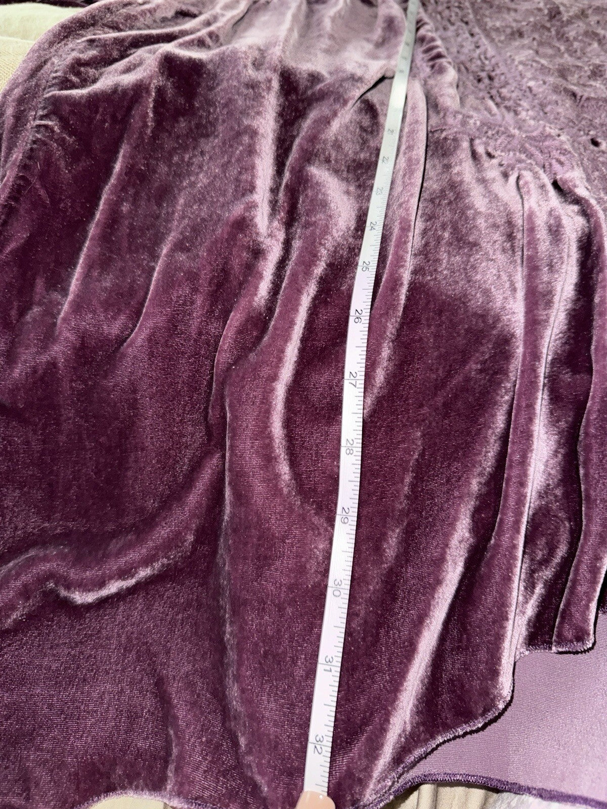 Johnny Was 3X 3XL  Purple Plum Velvet Tunic Top Mini Dress Tonal Embroidery Johnny Was