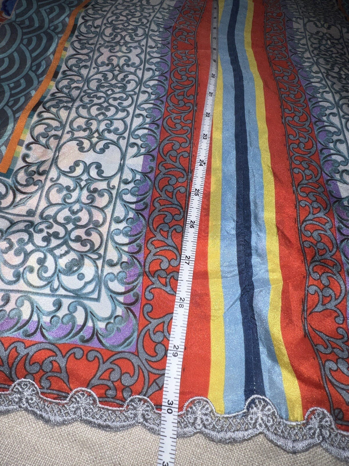 Johnny Was XL 100% Silk Long Sleeve Tunic Top Dragon Blouse Shirt Asian BOHO Johnny Was