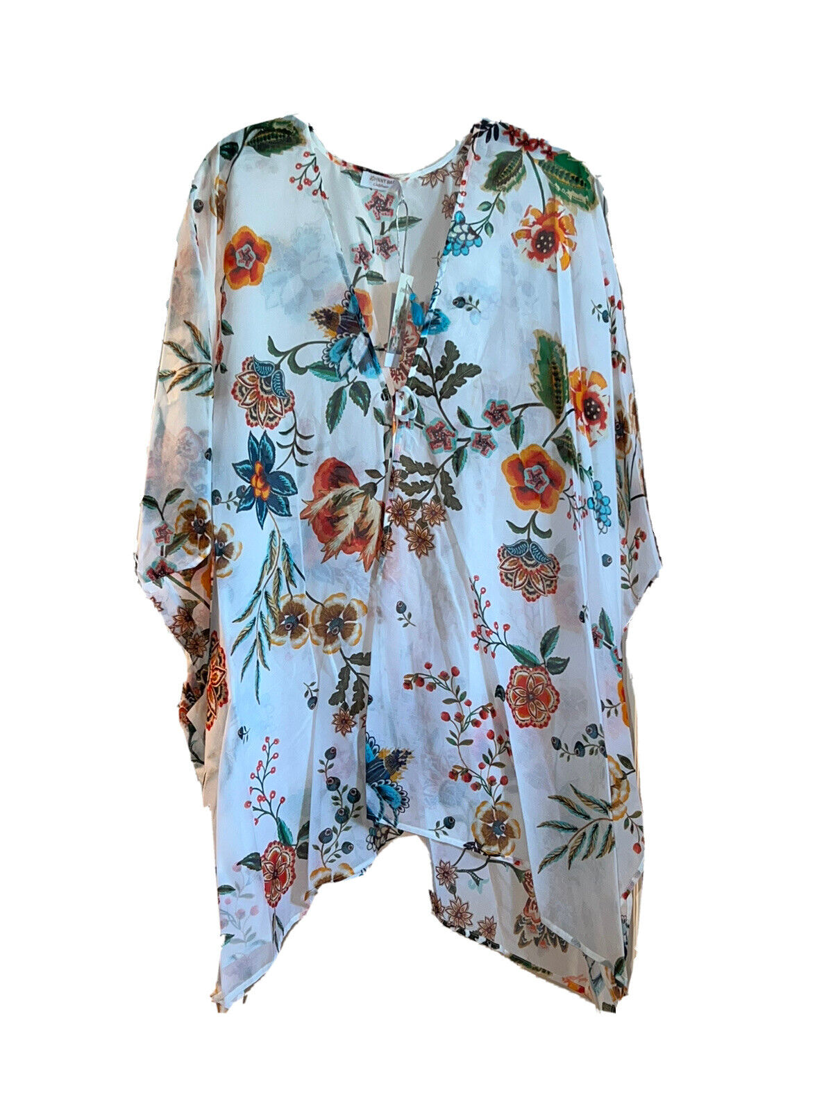 Johnny Was L/XL Beautiful Swim Coverup Or Tunic Top  Kimono