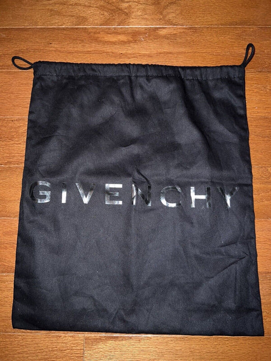 Givenchy Black Drawstring Dust Bag Storage Tote Cotton - 15”x13”