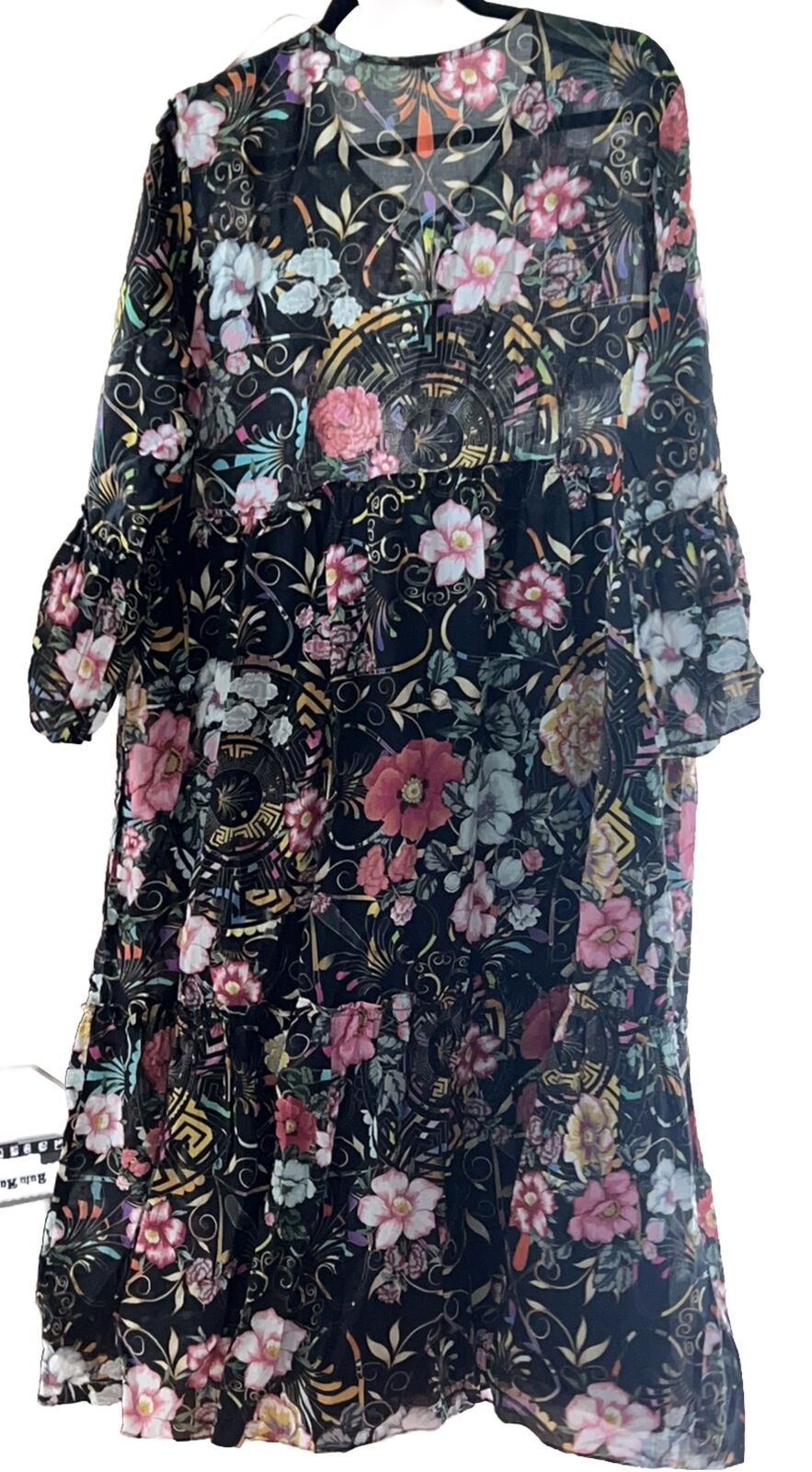 Johnny Was Beautiful Floral MIDI Dress  Sz XL