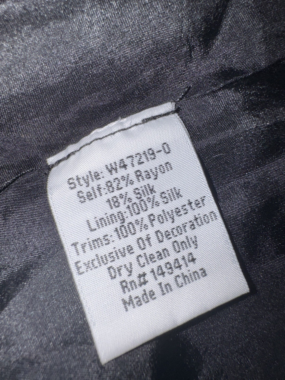 Johnny Was L Large Black Velvet & Silk Kimono Embroidered Floral Wrap Duster Johnny Was