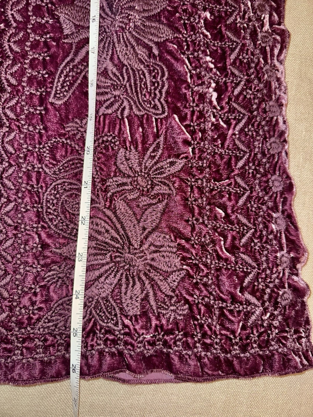 Johnny Was XL Velvet Purple Plum Poncho Top Tunic Embroidered Bohemian Johnny Was