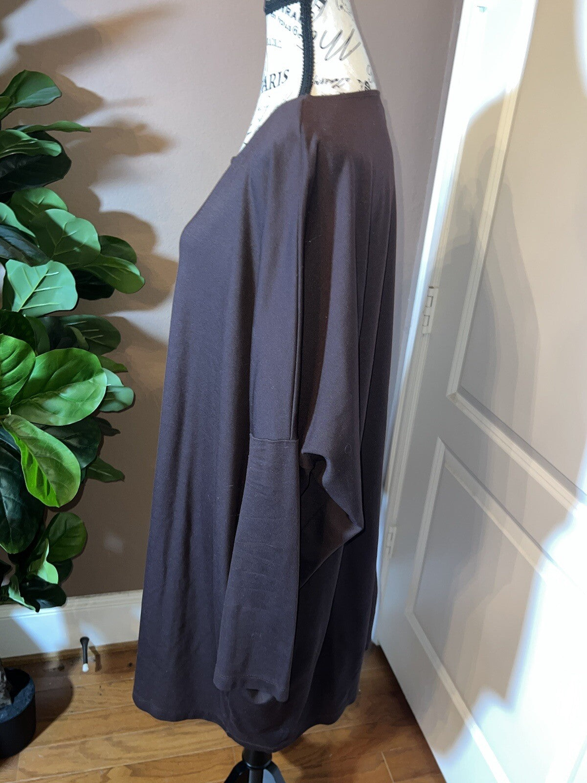 Bryn Walker Chocolate Brown Dolman Sleeve Tunic Top XL  MSRP $190 Bryn Walker