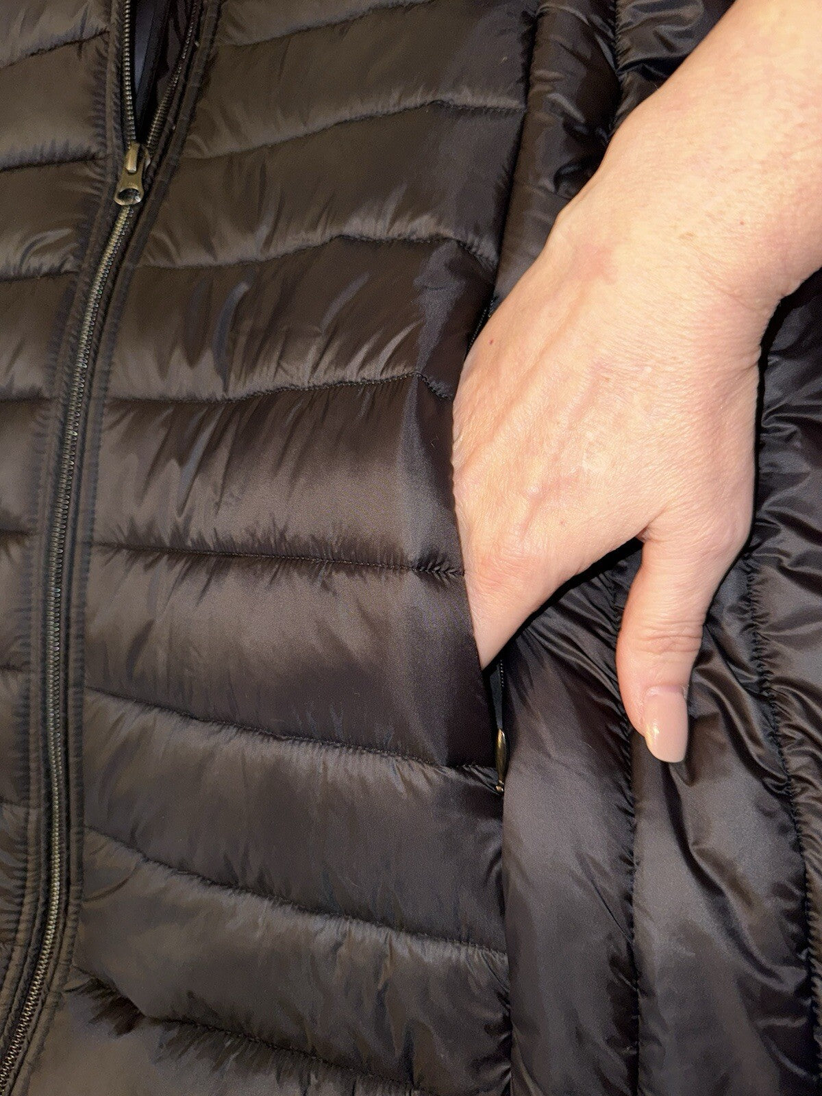 Johnny Was XL Black Puffer Coat Jacket Embroidery On Sleeves $598 Retail Johnny Was