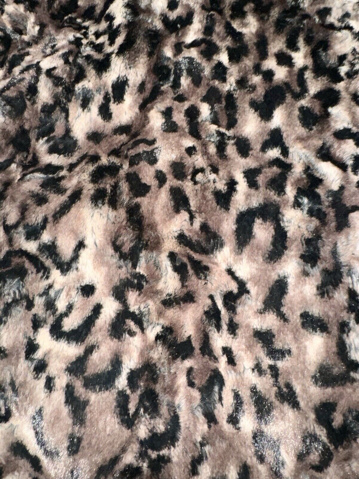 Johnny Was XL 1X Faux Fur & Silk Lined Leopard Animal Print Coat Jacket Wrap