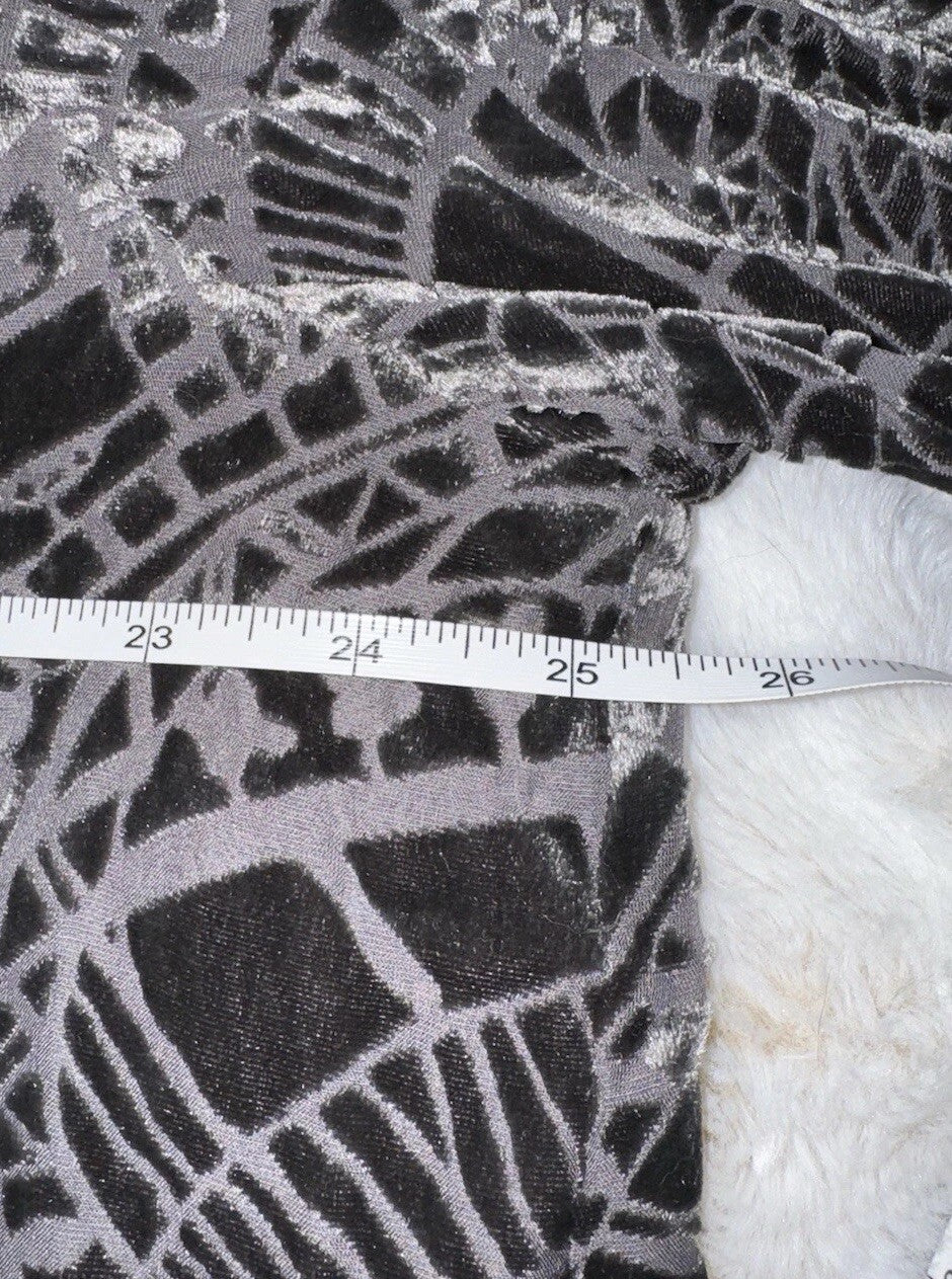 Johnny Was XXL Charcoal Grey Burnout Velvet Mini Shift Dress Tunic Top BOHO Johnny Was