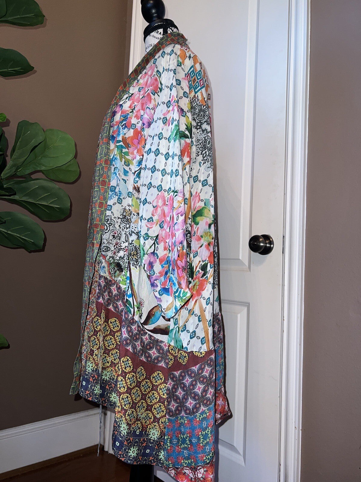 Johnny Was L Large Silky Kimono Top Gorgeous Great Condition Johnny Was