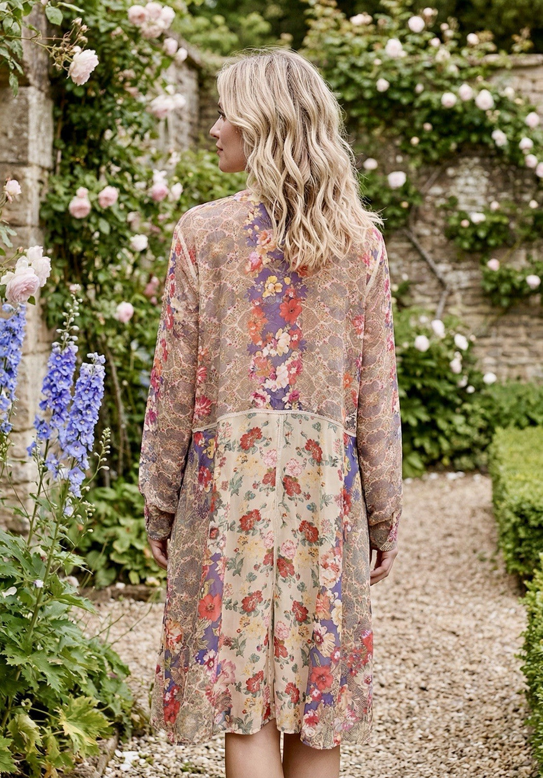 Johnny Was L Large REVERSIBLE HiLow KIMONO Duster Jacket Coat Boho Chic Johnny Was