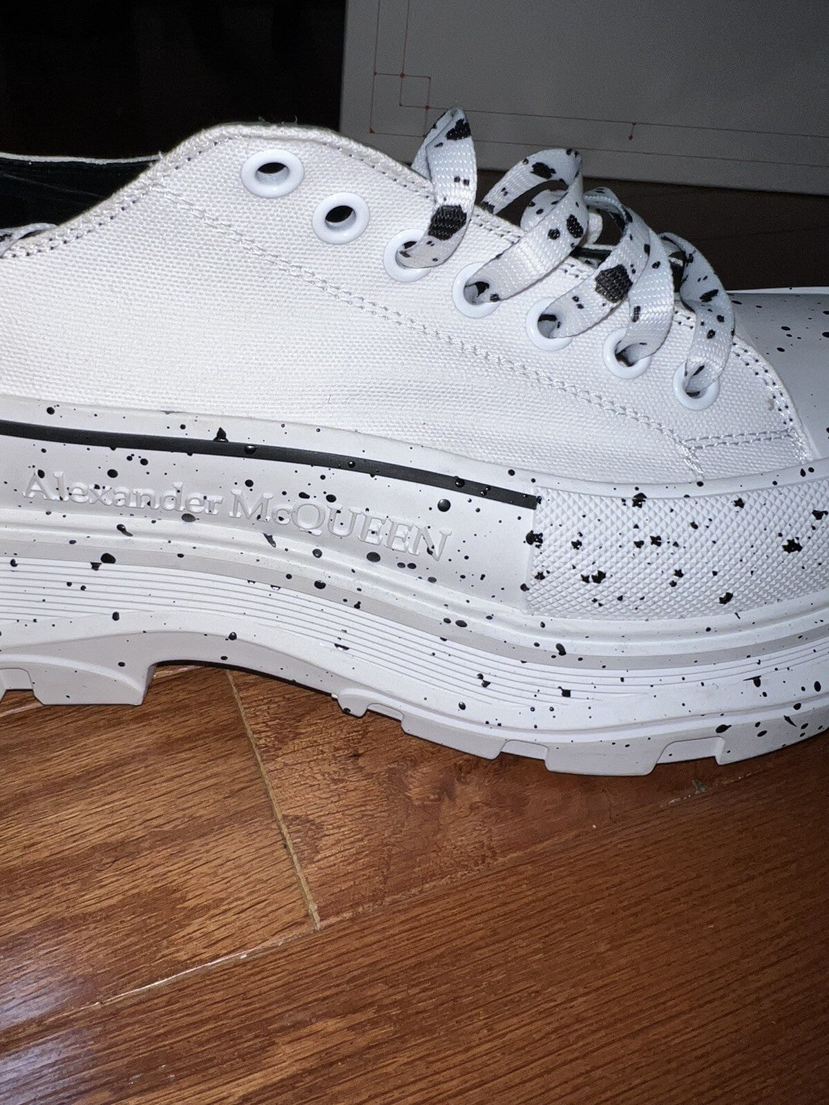 Alexander McQueen Tread Slick Speckled Sneakers  Retail $720 sz 49 US 16 4 Alexander McQueen