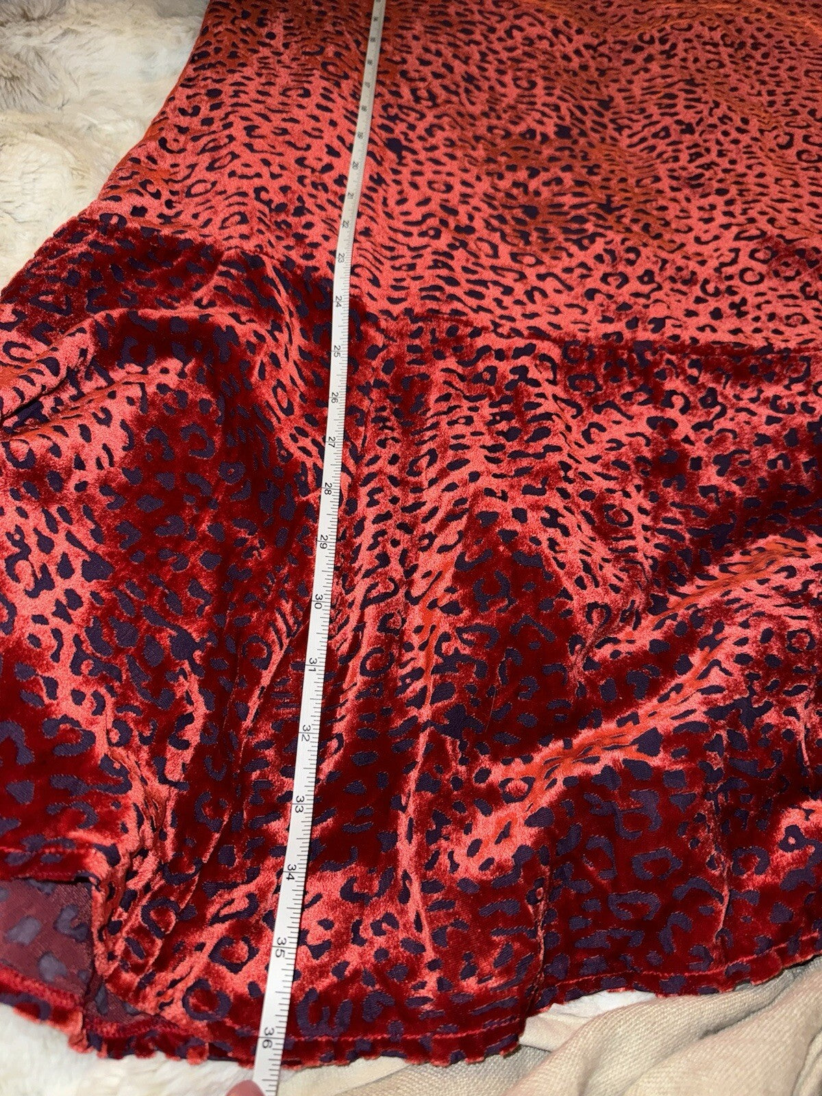 Johnny Was M Medium Red Velvet Burnout Shift Mini Dress Party Scoop Neck Johnny Was